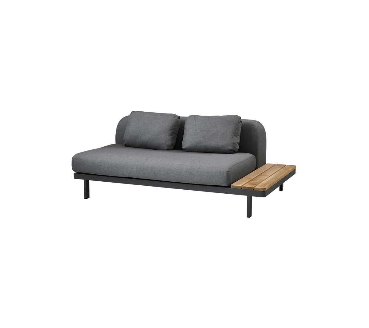 Space 2-seater module sofa outdoor sectional sofa by Cane-line, designed by Foersom & Hiort-Lorenzen MDD