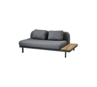 Space 2-seater module sofa outdoor sectional sofa by Cane-line, designed by Foersom & Hiort-Lorenzen MDD