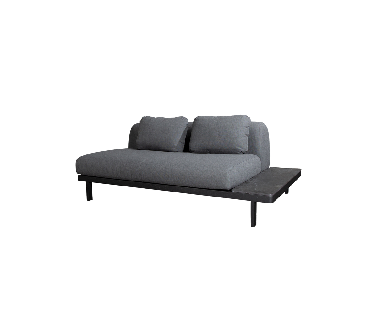 Space 2-seater module sofa outdoor sectional sofa by Cane-line, designed by Foersom & Hiort-Lorenzen MDD