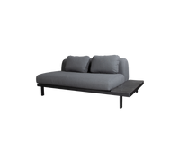 Space 2-seater module sofa outdoor sectional sofa by Cane-line, designed by Foersom & Hiort-Lorenzen MDD
