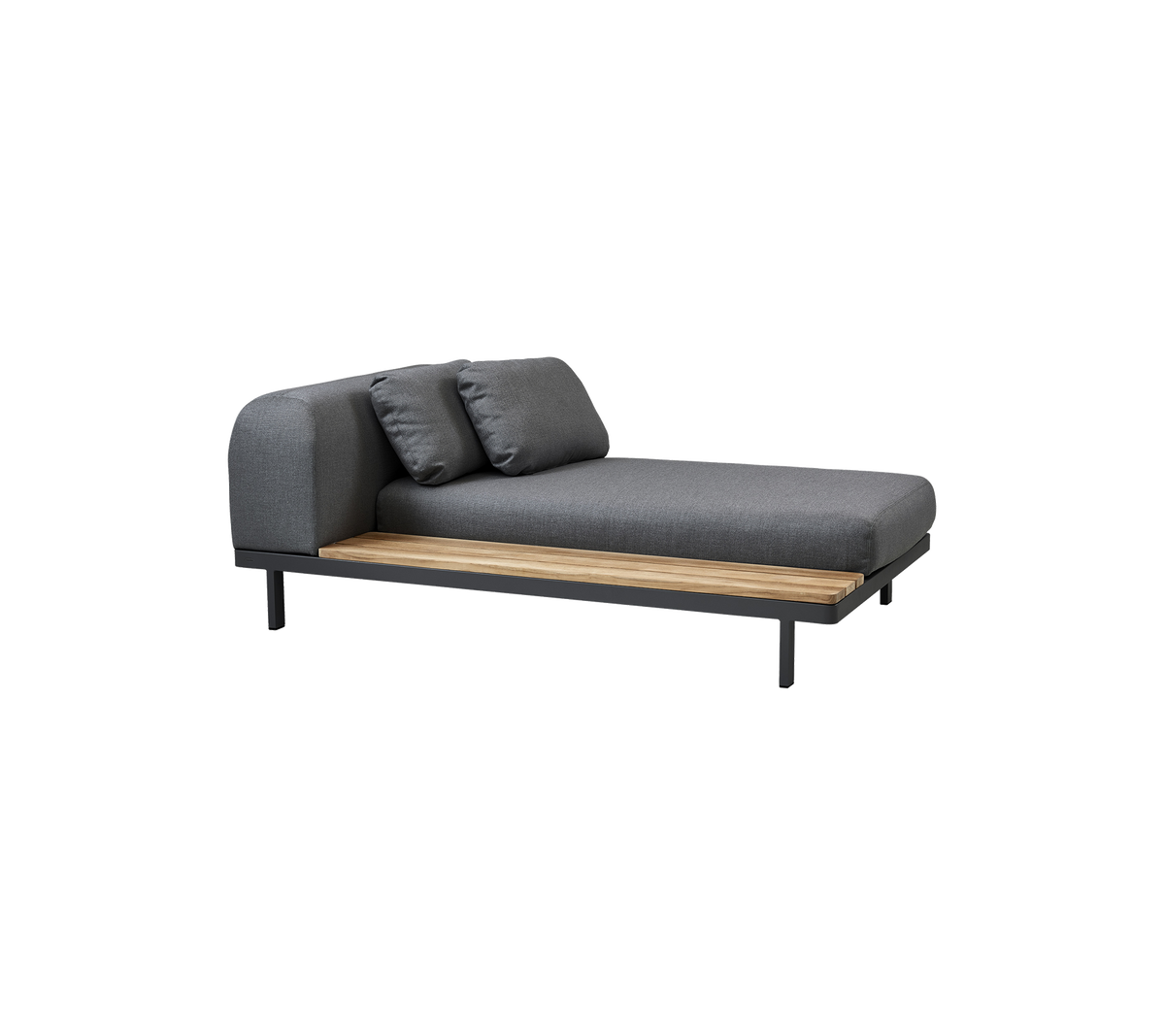 Space 2-seater module sofa outdoor sectional sofa by Cane-line, designed by Foersom & Hiort-Lorenzen MDD