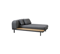 Space 2-seater module sofa outdoor sectional sofa by Cane-line, designed by Foersom & Hiort-Lorenzen MDD