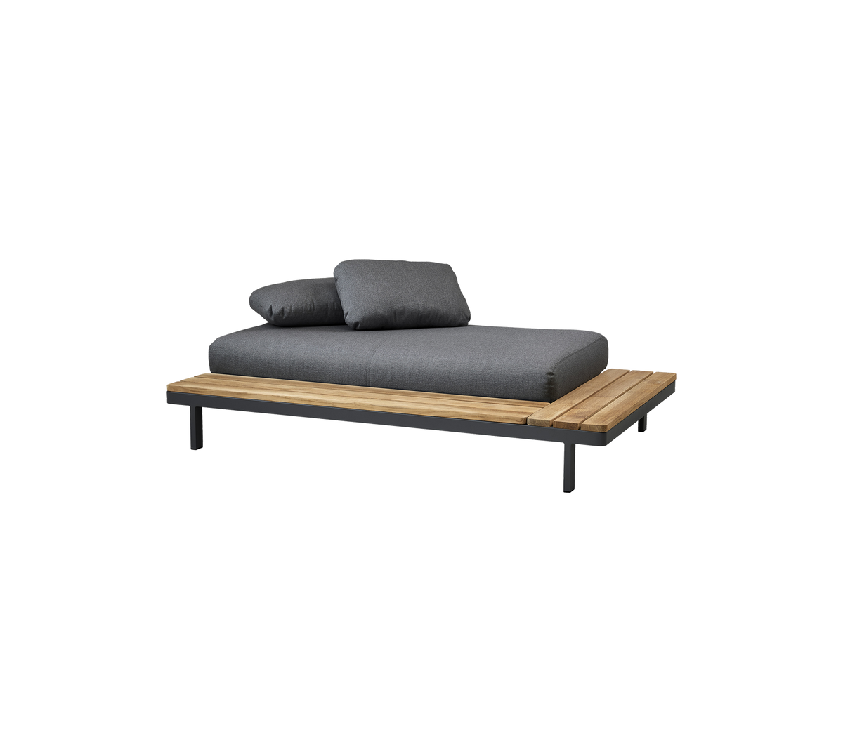Space 2-seater module sofa outdoor sectional sofa by Cane-line, designed by Foersom & Hiort-Lorenzen MDD