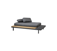 Space 2-seater module sofa outdoor sectional sofa by Cane-line, designed by Foersom & Hiort-Lorenzen MDD