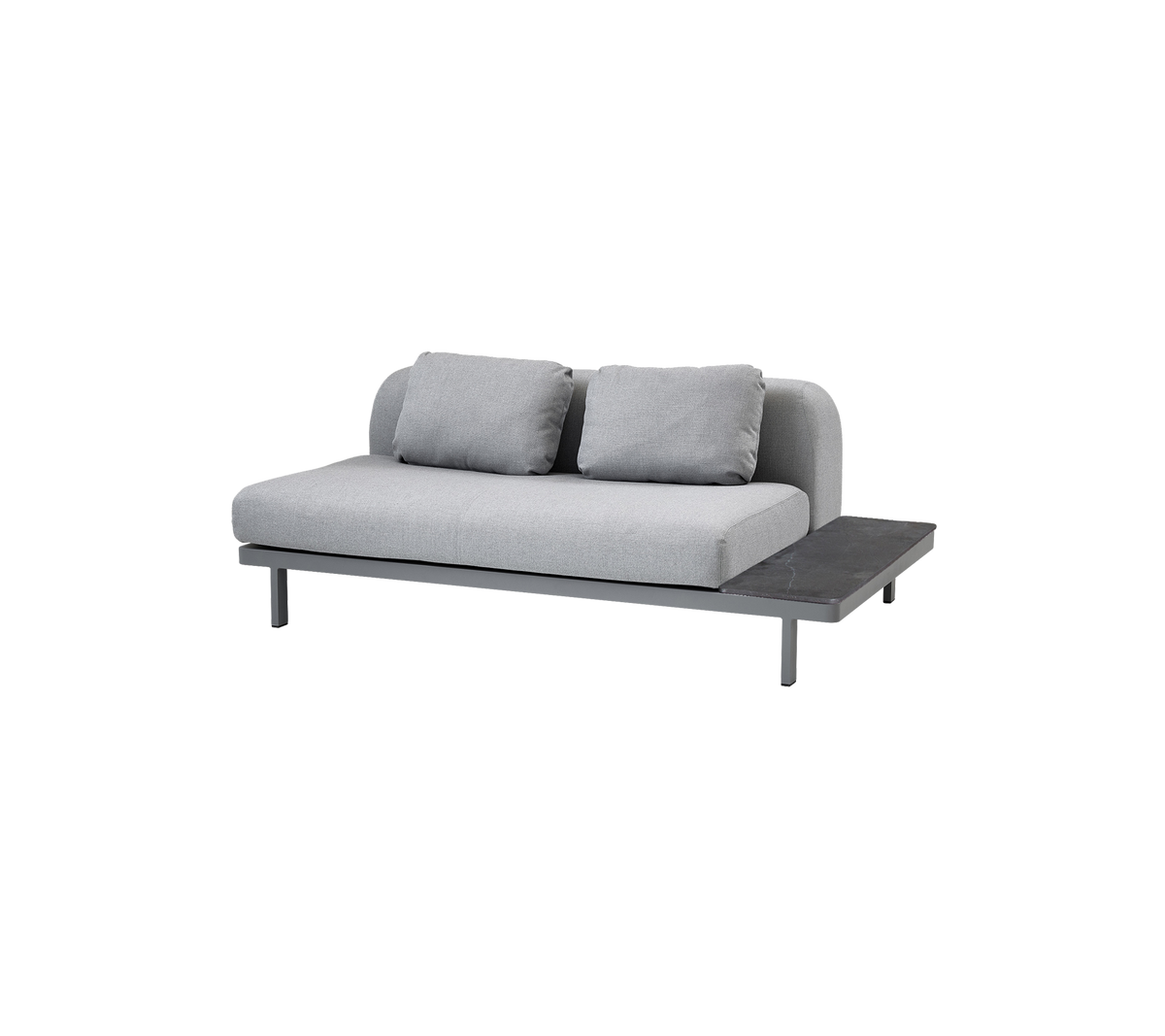 Space 2-seater module sofa outdoor sectional sofa by Cane-line, designed by Foersom & Hiort-Lorenzen MDD