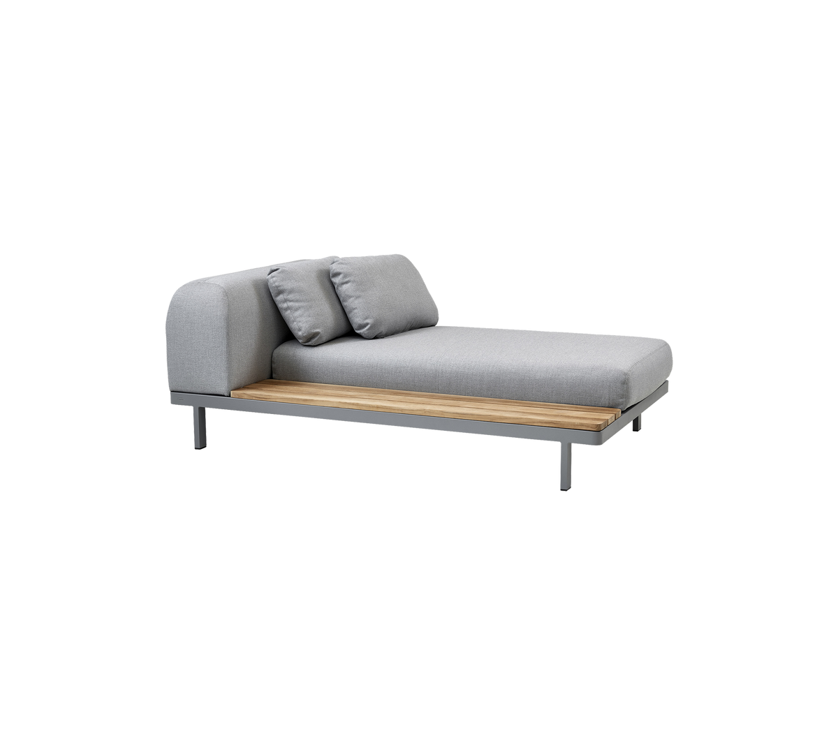 Space 2-seater module sofa outdoor sectional sofa by Cane-line, designed by Foersom & Hiort-Lorenzen MDD