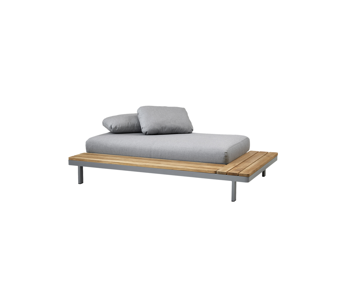 Space 2-seater module sofa outdoor sectional sofa by Cane-line, designed by Foersom & Hiort-Lorenzen MDD