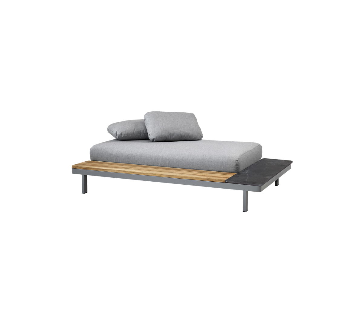 Space 2-seater module sofa outdoor sectional sofa by Cane-line, designed by Foersom & Hiort-Lorenzen MDD