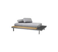 Space 2-seater module sofa outdoor sectional sofa by Cane-line, designed by Foersom & Hiort-Lorenzen MDD