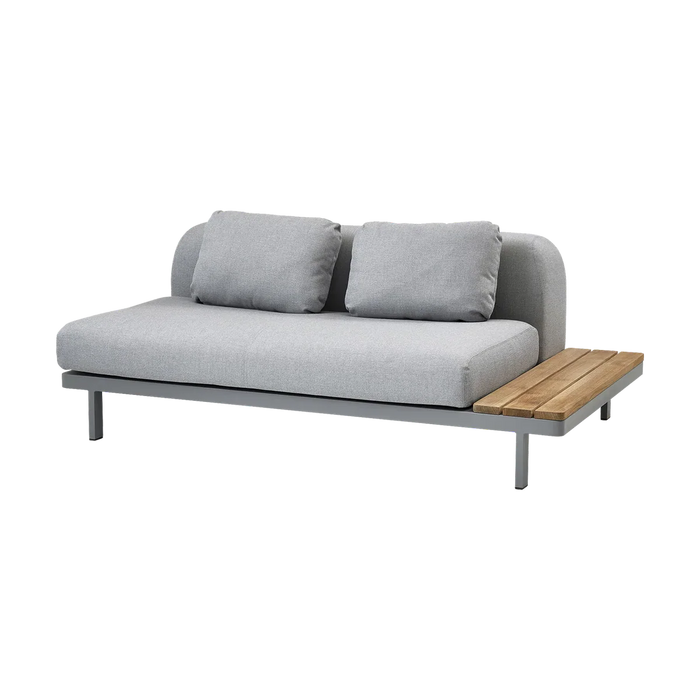 Space 2-seater module sofa outdoor sectional sofa by Cane-line, designed by Foersom & Hiort-Lorenzen MDD
