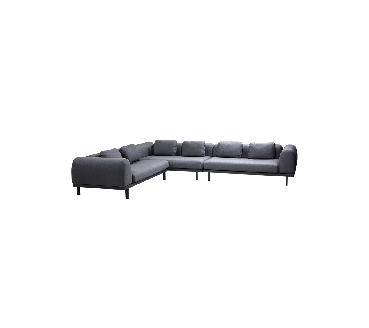Space modular corner sofa outdoor sectional sofa by Cane-line, designed by Foersom & Hiort-Lorenzen MDD