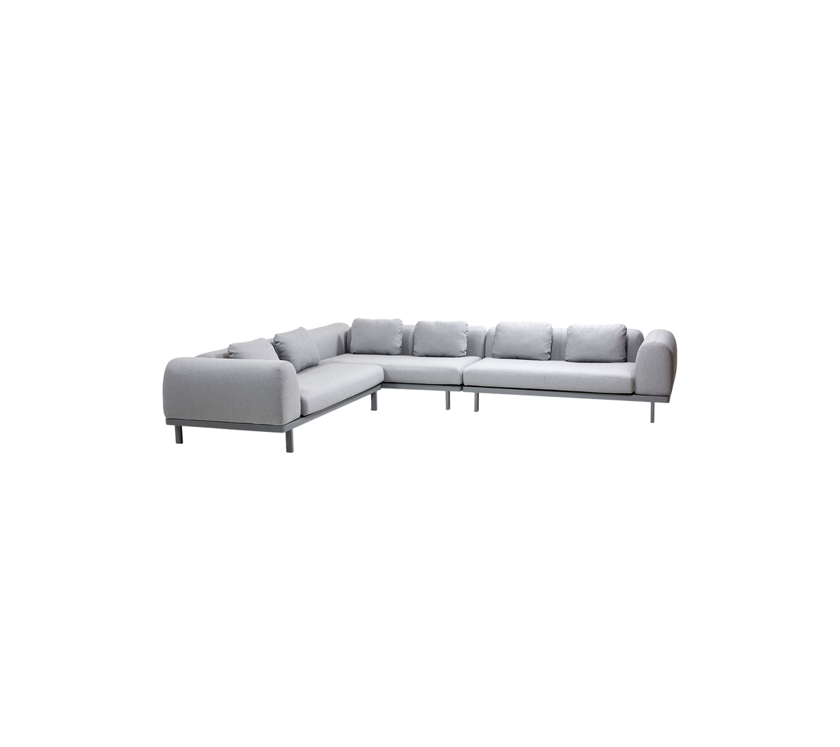 Space modular corner sofa outdoor sectional sofa by Cane-line, designed by Foersom & Hiort-Lorenzen MDD