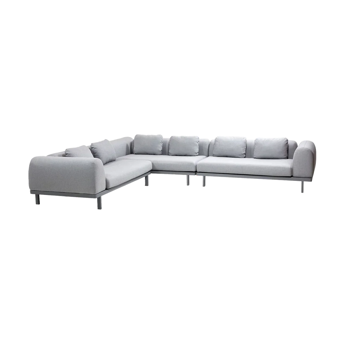 Space modular corner sofa outdoor sectional sofa by Cane-line, designed by Foersom & Hiort-Lorenzen MDD