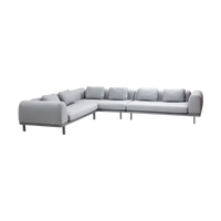 Space modular corner sofa outdoor sectional sofa by Cane-line, designed by Foersom & Hiort-Lorenzen MDD