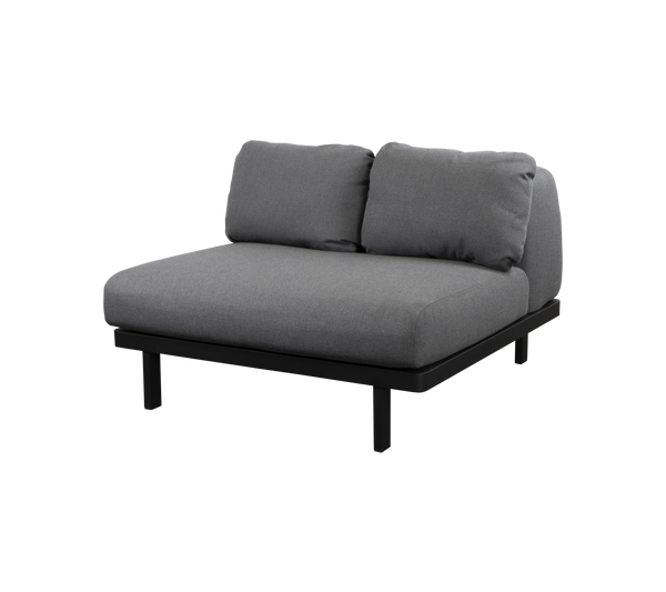 Space single module outdoor sectional sofa by Cane-line, designed by Foersom & Hiort-Lorenzen MDD