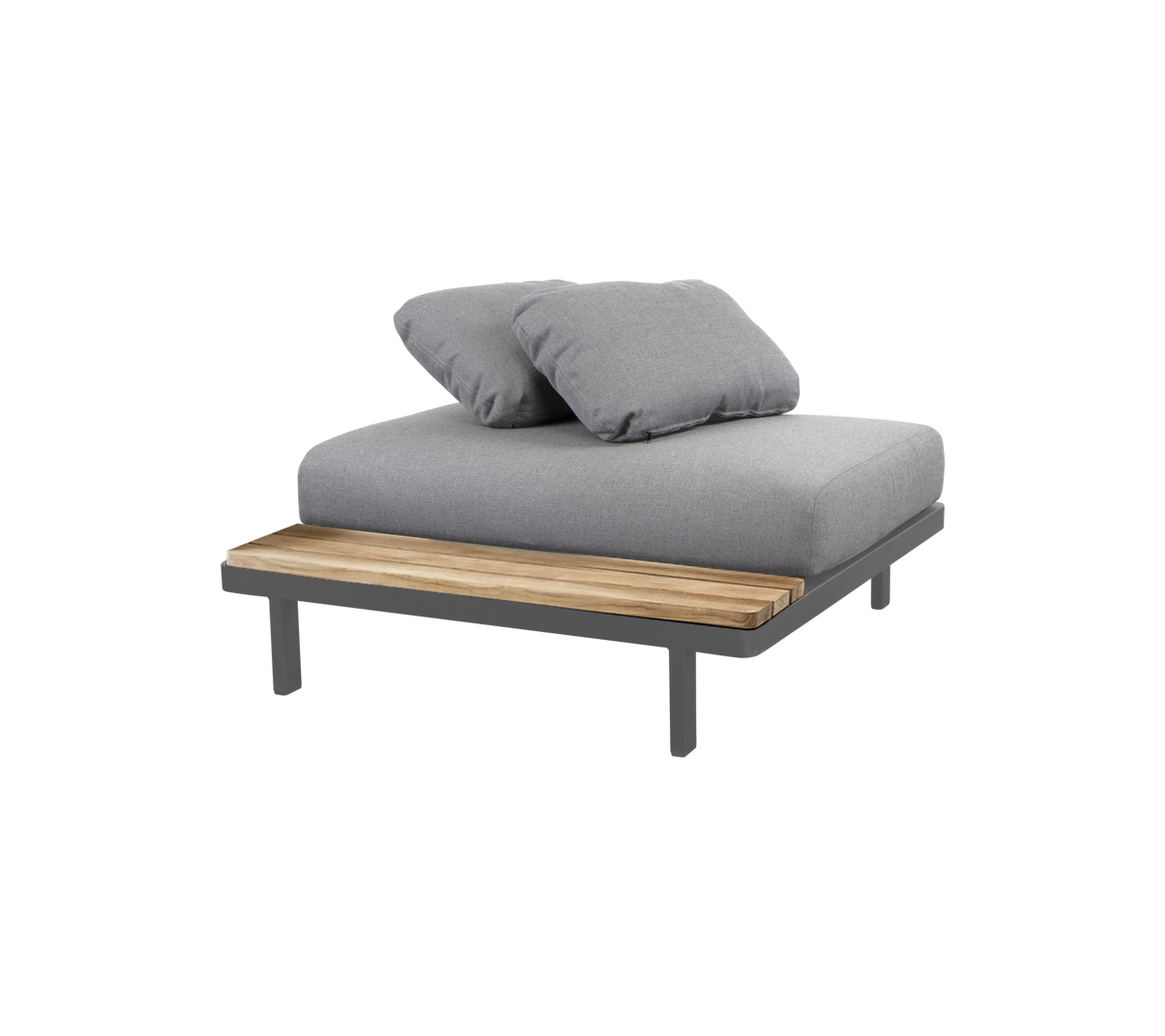 Space single module outdoor sectional sofa by Cane-line, designed by Foersom & Hiort-Lorenzen MDD