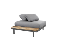 Space single module outdoor sectional sofa by Cane-line, designed by Foersom & Hiort-Lorenzen MDD