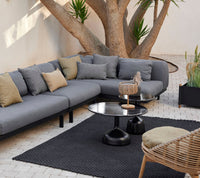 Space single module outdoor sectional sofa by Cane-line, designed by Foersom & Hiort-Lorenzen MDD