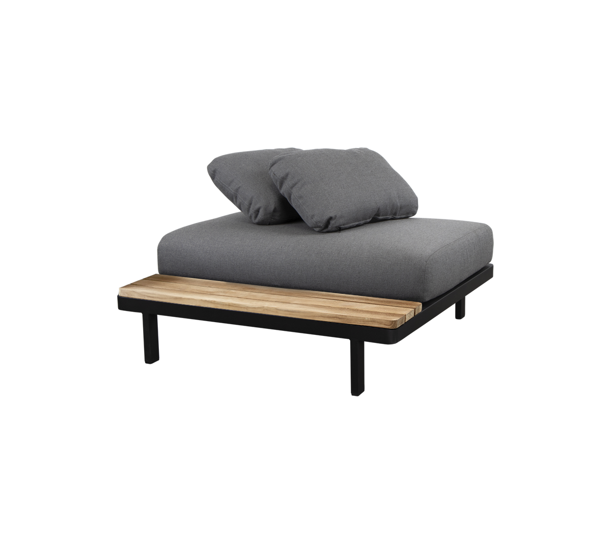 Space single module outdoor sectional sofa by Cane-line, designed by Foersom & Hiort-Lorenzen MDD