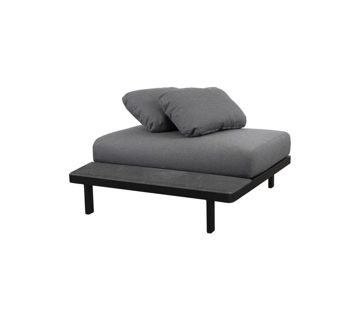 Space single module outdoor sectional sofa by Cane-line, designed by Foersom & Hiort-Lorenzen MDD