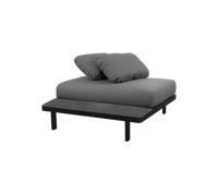 Space single module outdoor sectional sofa by Cane-line, designed by Foersom & Hiort-Lorenzen MDD