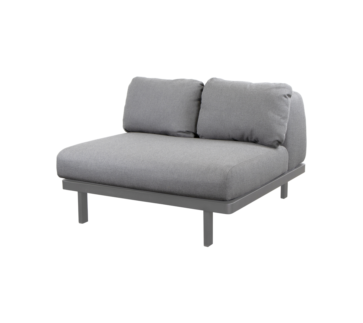 Space single module outdoor sectional sofa by Cane-line, designed by Foersom & Hiort-Lorenzen MDD