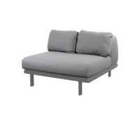 Space single module outdoor sectional sofa by Cane-line, designed by Foersom & Hiort-Lorenzen MDD