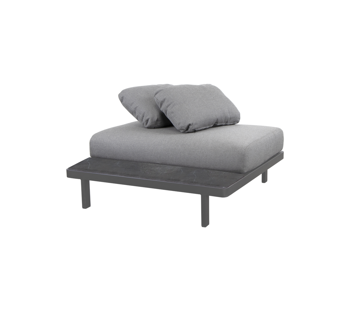 Space single module outdoor sectional sofa by Cane-line, designed by Foersom & Hiort-Lorenzen MDD