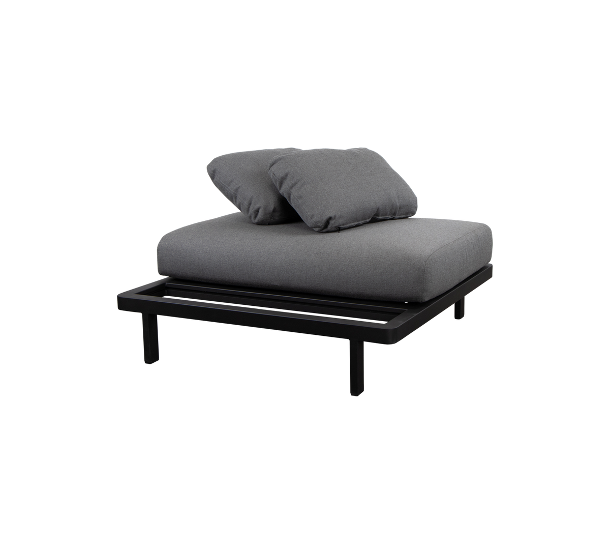 Space single module outdoor sectional sofa by Cane-line, designed by Foersom & Hiort-Lorenzen MDD