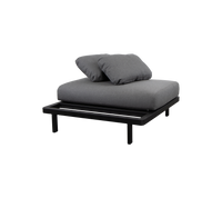 Space single module outdoor sectional sofa by Cane-line, designed by Foersom & Hiort-Lorenzen MDD