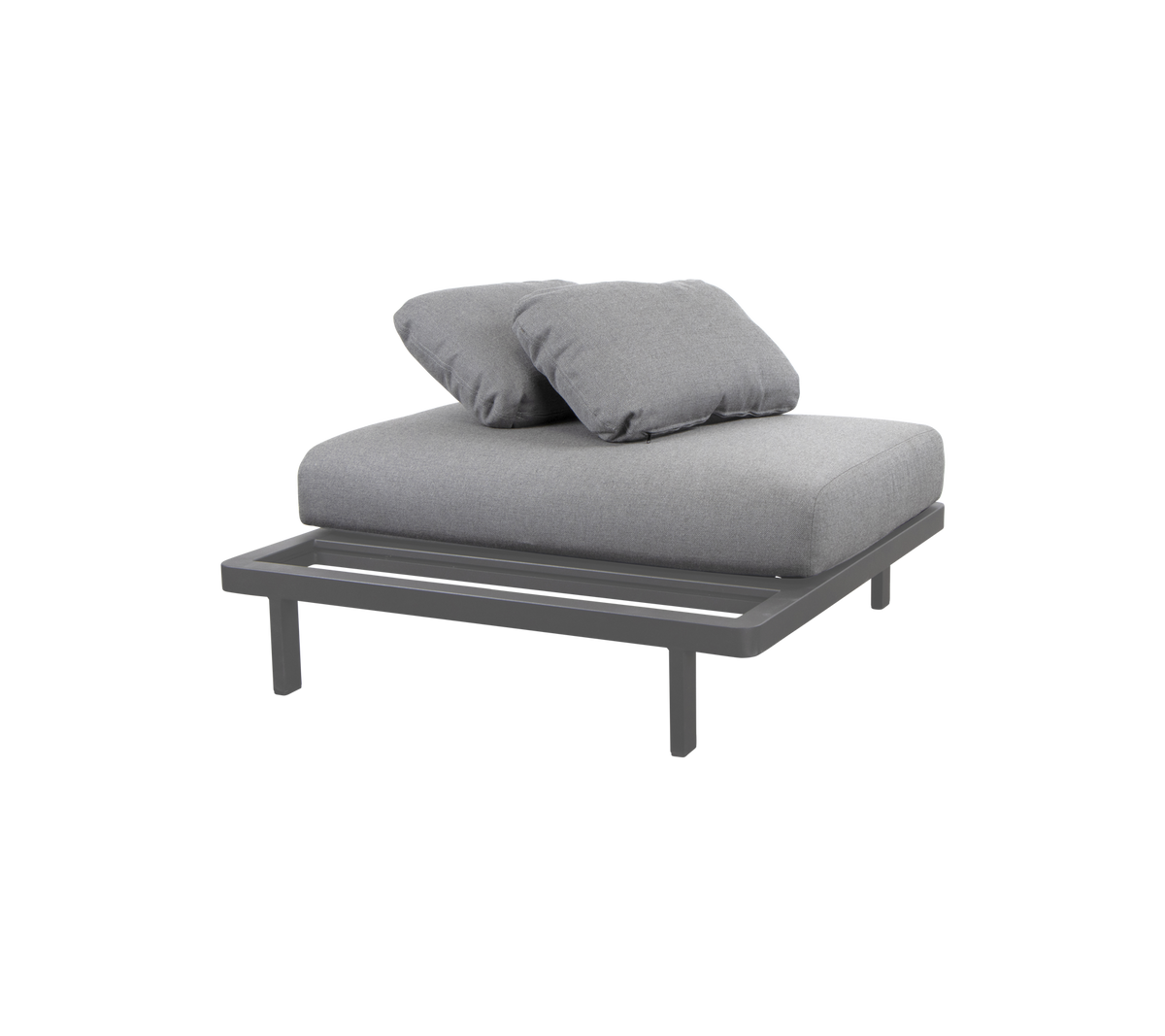 Space single module outdoor sectional sofa by Cane-line, designed by Foersom & Hiort-Lorenzen MDD
