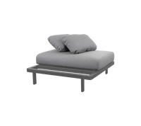 Space single module outdoor sectional sofa by Cane-line, designed by Foersom & Hiort-Lorenzen MDD