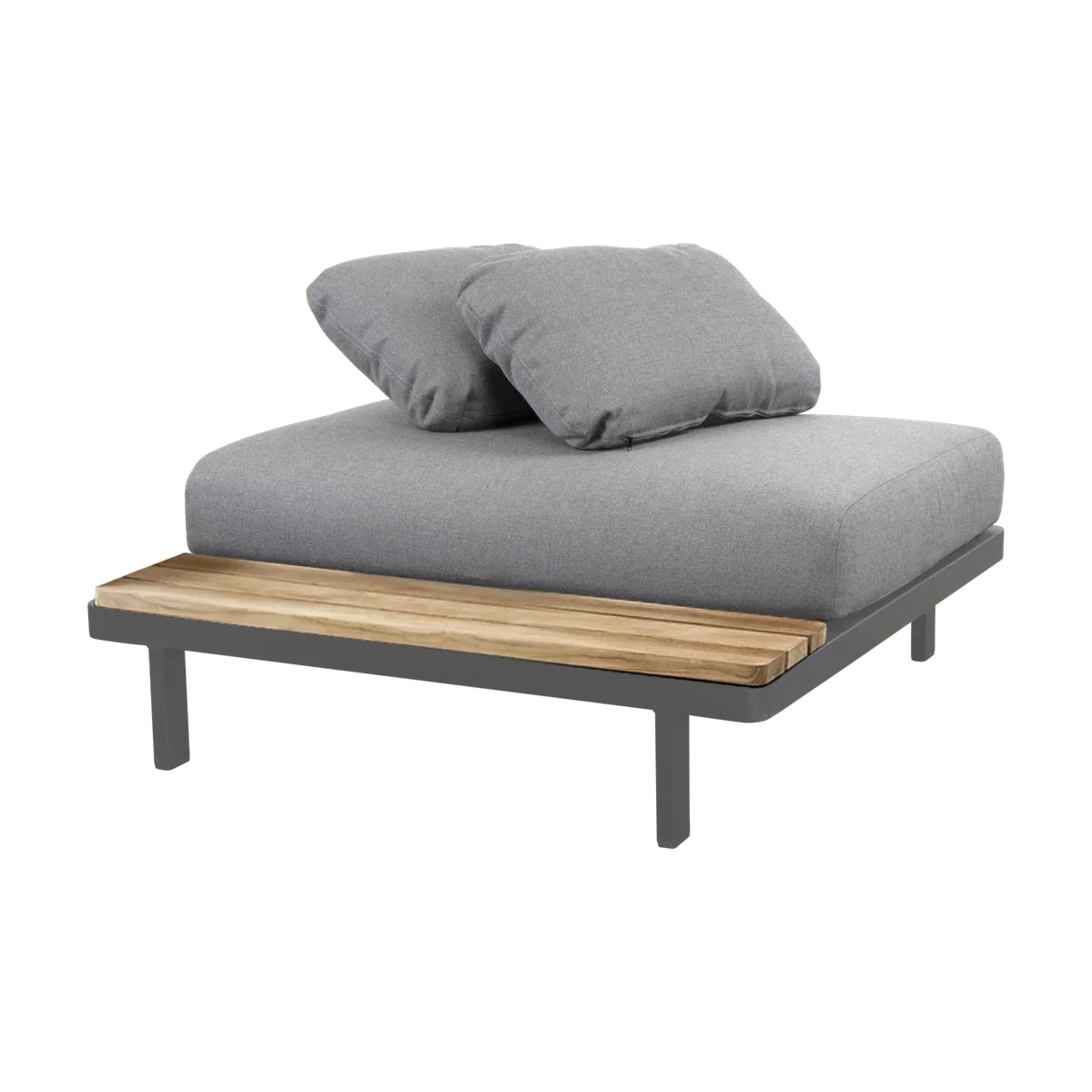 Space single module outdoor sectional sofa by Cane-line, designed by Foersom & Hiort-Lorenzen MDD