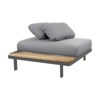 Space single module outdoor sectional sofa by Cane-line, designed by Foersom & Hiort-Lorenzen MDD