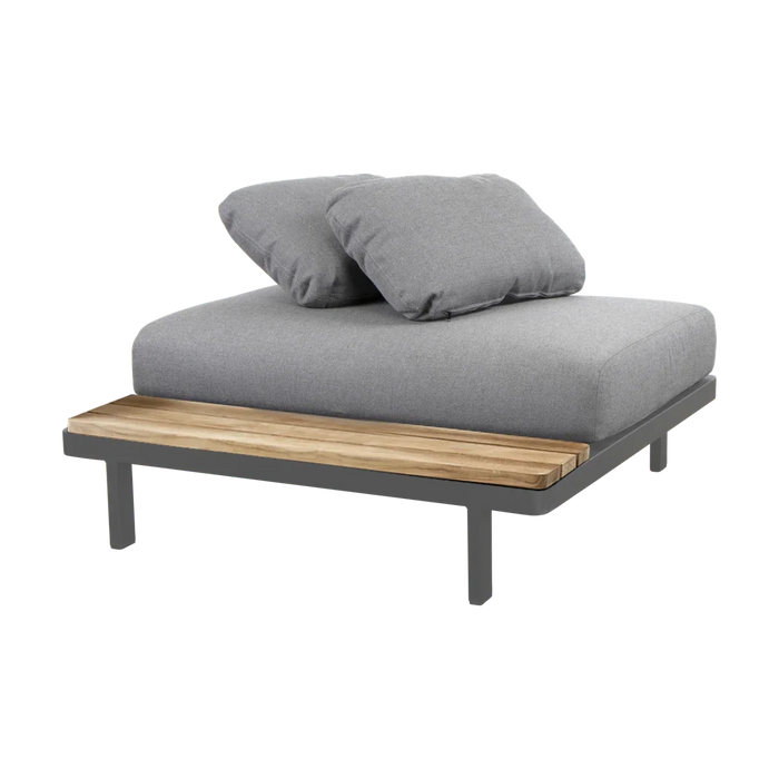 Space single module outdoor sectional sofa by Cane-line, designed by Foersom & Hiort-Lorenzen MDD