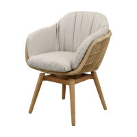 Stay chair w/teak swivel outdoor dining chair by Cane-line, designed by Cane-line Design