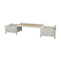 Sticks bench including two planters by Cane-line
