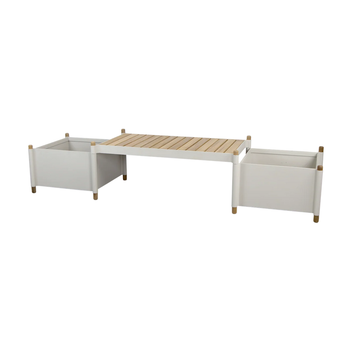 Sticks bench including two planters by Cane-line