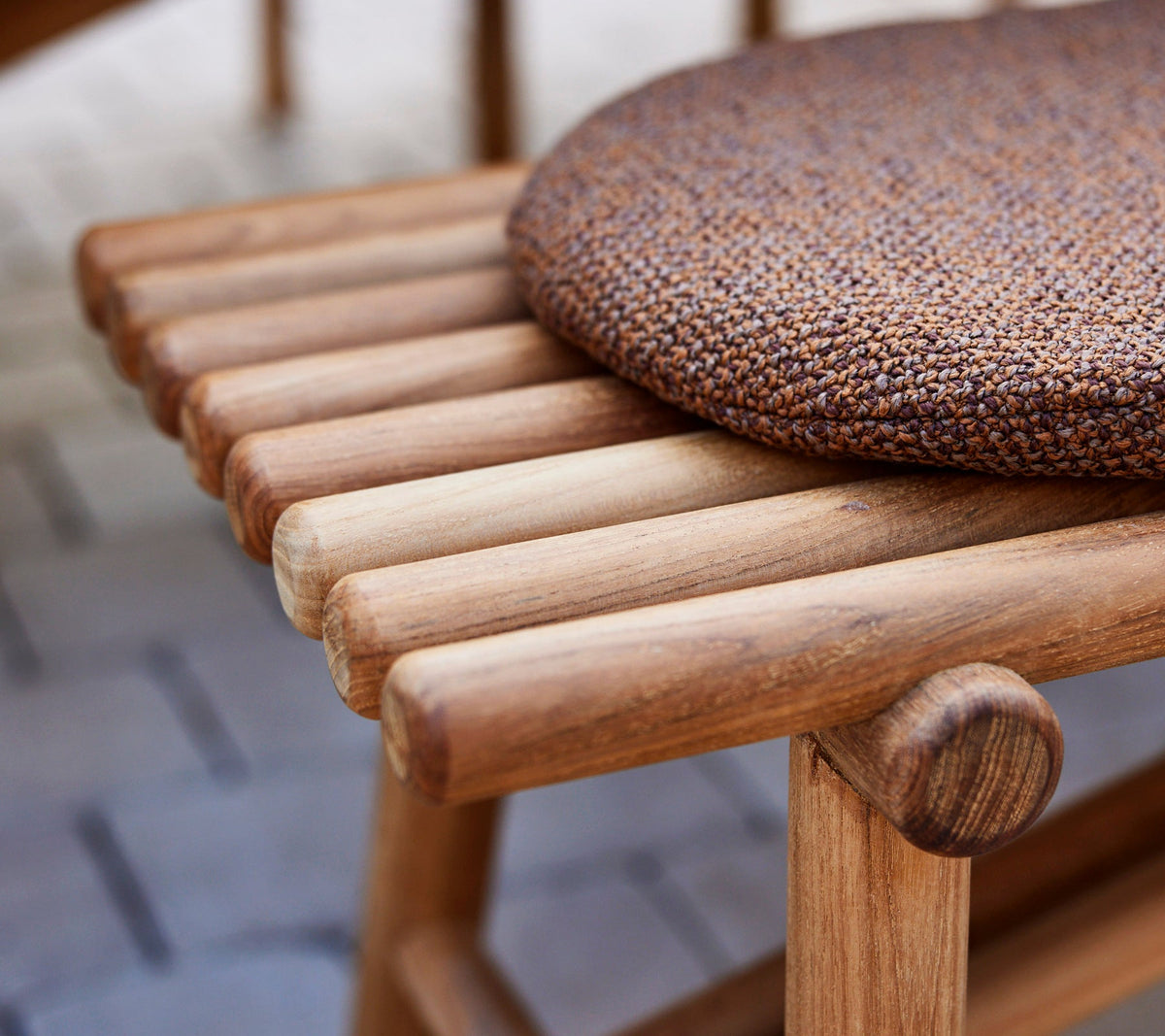 Sticks teak bench detail