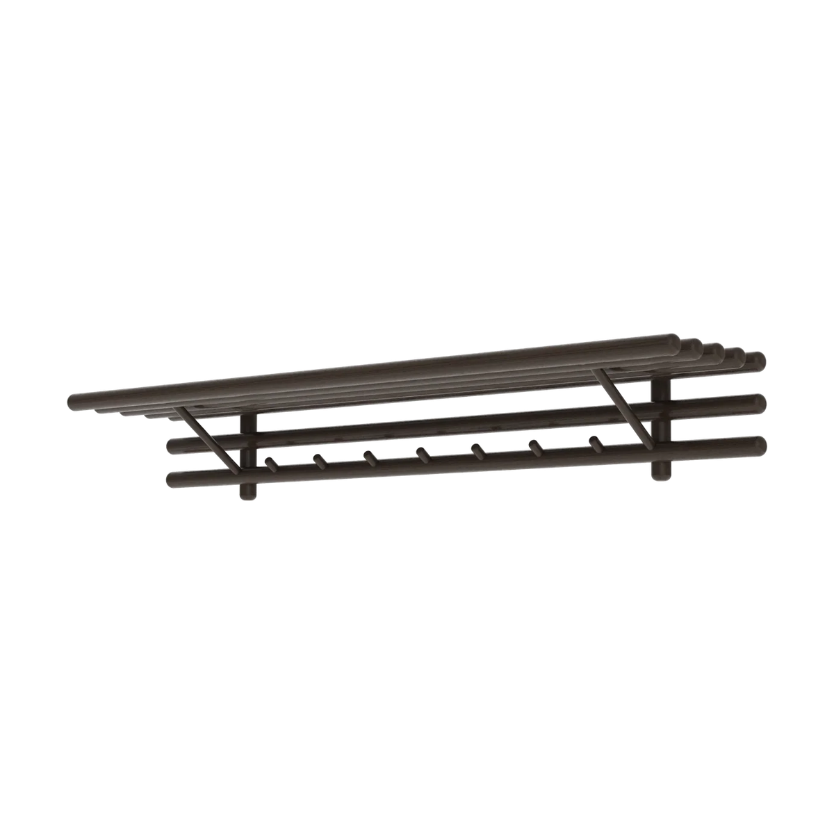 Sticks coat rack with hat shelf by Cane-line