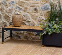 Sticks planter bench in lava grey