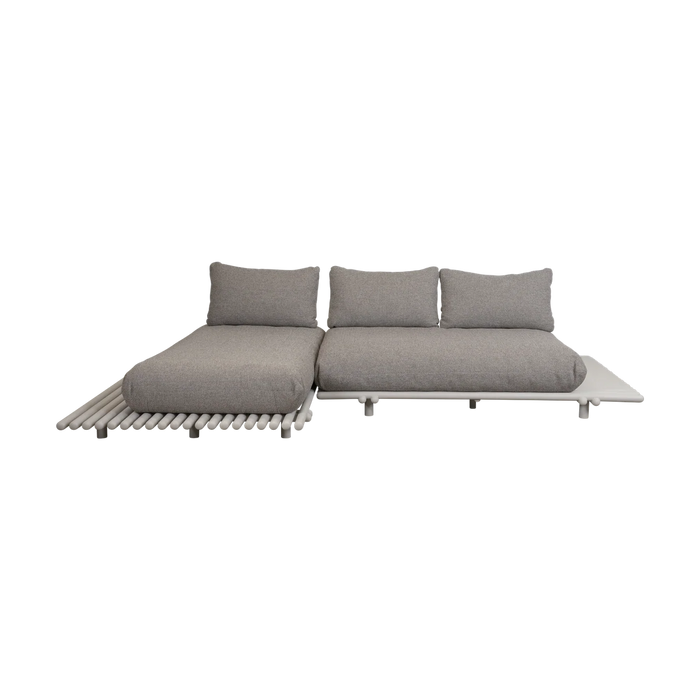 Sticks platform sofa with chaise lounge outdoor sectional sofa by Cane-line, designed by Cane-line Design