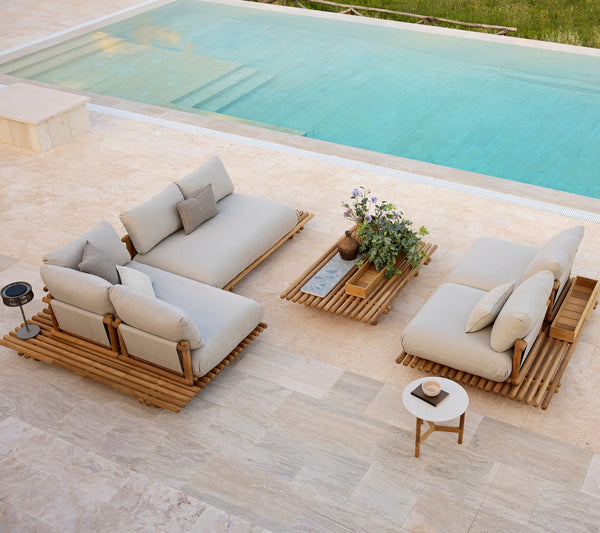Sticks platform teak with Natté lifestyle image by Cane-line