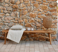 Sticks teak bench with cushion