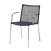 Straw armchair dining chair by Cane-line, designed by Foersom & Hiort-Lorenzen MDD