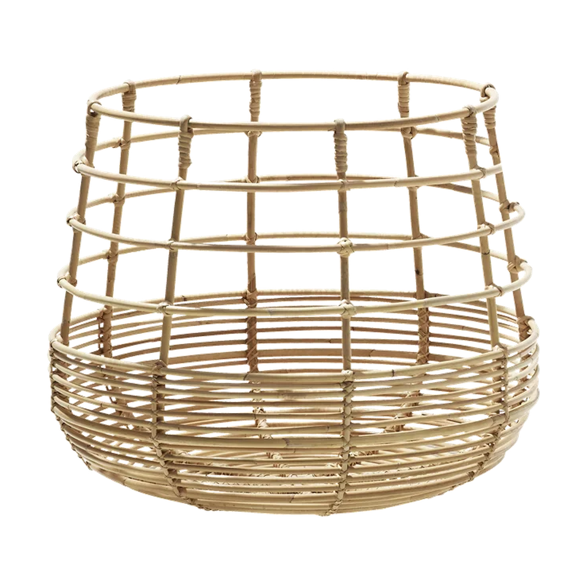 Sweep basket round by Cane-line, designed by Foersom & Hiort-Lorenzen MDD