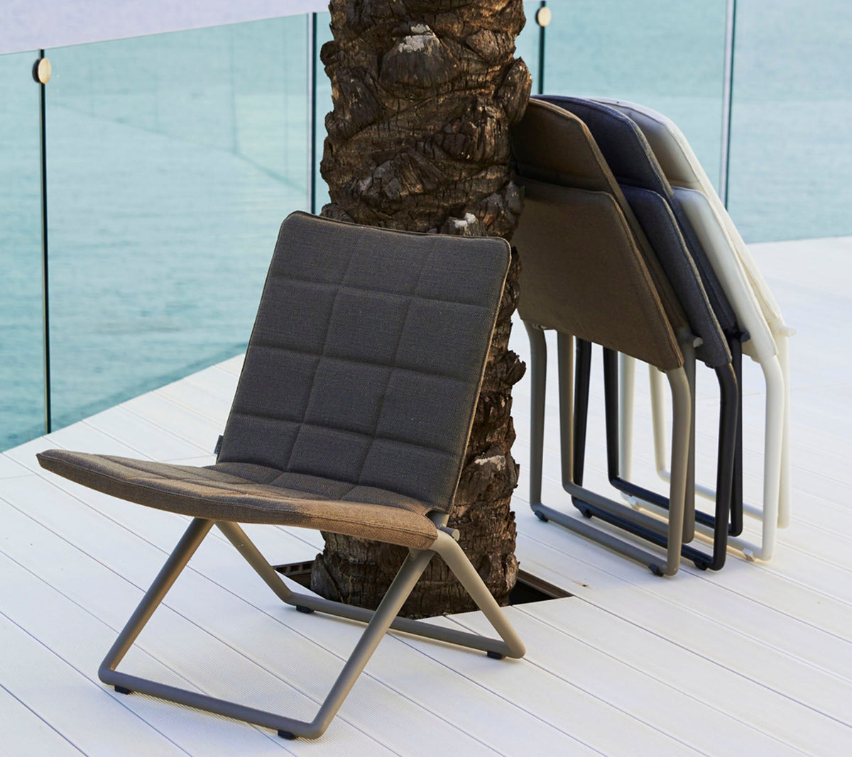 Traveller folding lounge chair by Cane-line, designed by Foersom & Hiort-Lorenzen MDD