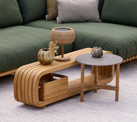 Cane-line Twist coffee table in a lounge setting