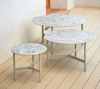 Cane-line Twist coffee tables in sand finish