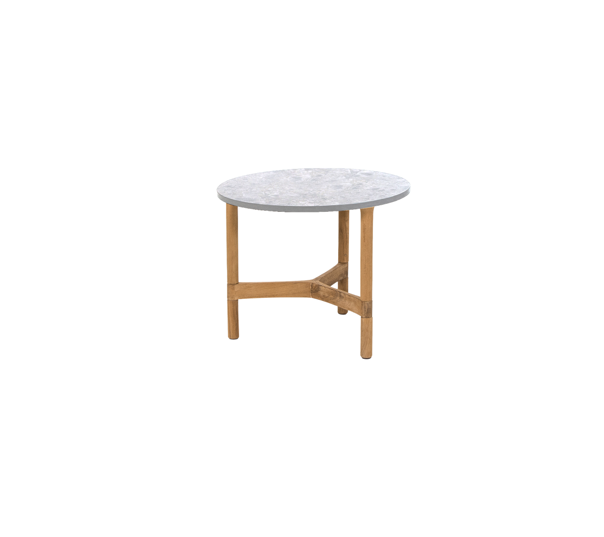 Twist Coffee Table Small with teak base and multi colour ceramic top